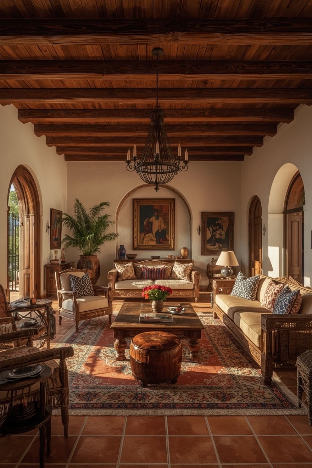 Sala principal estilo colonial